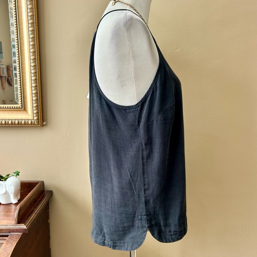 Anthropologie Jenny Button Cami Black Racerback Tank Top Size M Medium NWT - Picture 8 of 10